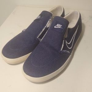 NIKE Slip-On Blue Denim Men's Sneakers Size 8.5